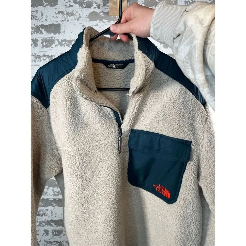 The North Face | men teddy bear sherpa pullover 1/4 zip